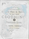 Garfield, Hancock Mechanical Clothing Advertising Card
