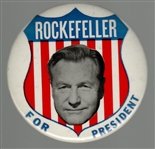 Rockefeller for President Large Shield Pin