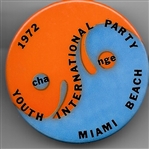 Yippies 1972 Convention Pin