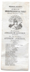 1864 Lincoln Johnson Union Ticket, Ballot Ohio