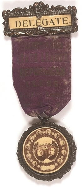 Taft, Sherman Pennsylvania Republican Clubs Delegate Badge