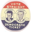 Kennedy, Johnson Vote Straight Democratic Ticket