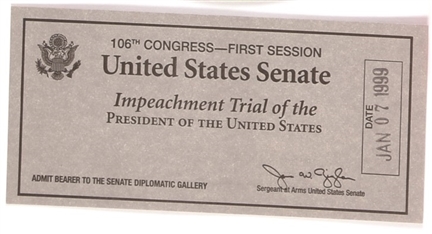 Clinton Impeachment Trial Ticket