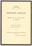 Abraham Lincoln Mourning Card
