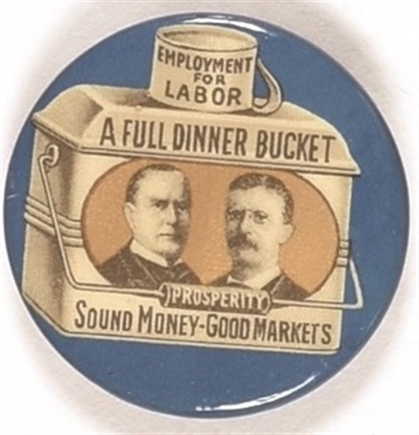 McKinley, Roosevelt Blue Dinner Bucket