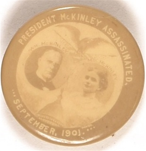 William and Ida McKinley Assassination Pin