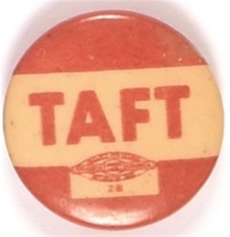 Taft Red and White Celluloid