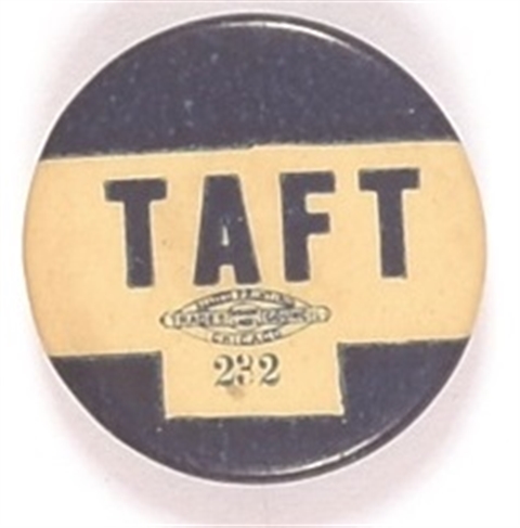 Taft Blue and White Celluloid