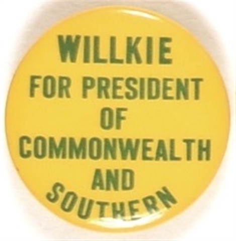 Willkie for President of Commonwealth and Southern