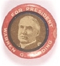 Harding Smaller Size Red Border Celluloid