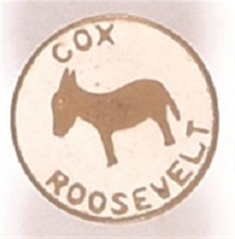 Cox and Roosevelt Enamel Donkey Stud
