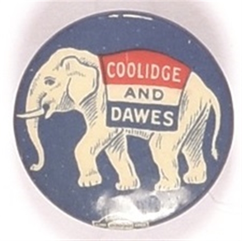 Coolidge and Dawes GOP Elephant 
