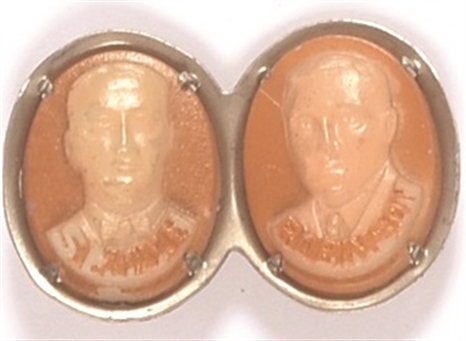 Smith, Robinson Double Cameo Pin