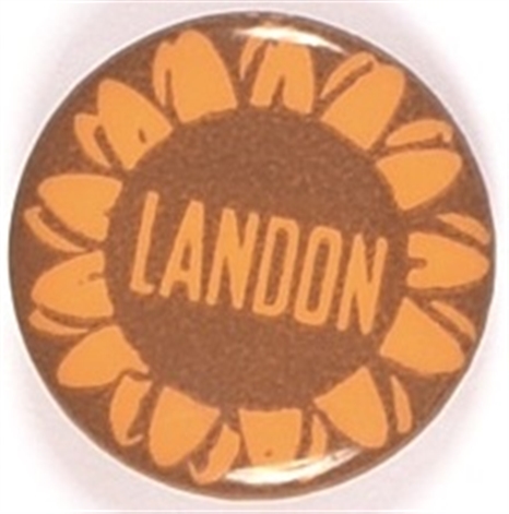 Alf Landon Sunflower Pin