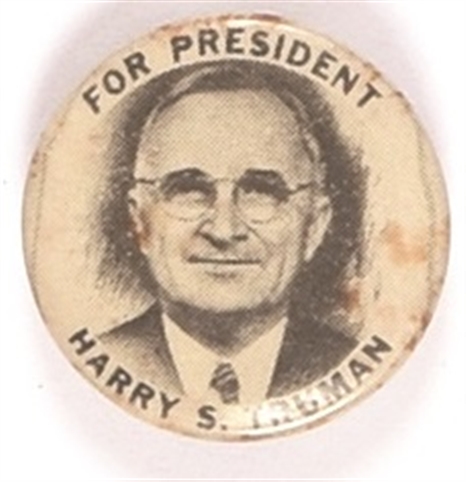 Truman for President Rare Celluloid