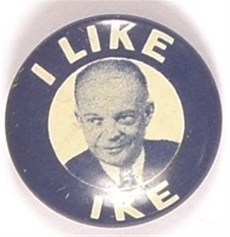 I Like Ike Blue Picture Pin