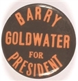 Goldwater Orange and Black Celluloid