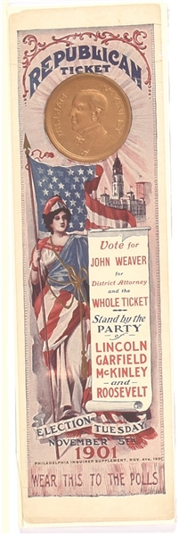 McKinley, Roosevelt Philadelphia Coattail Ribbon