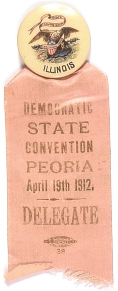 Wilson 1912 Illinois Convention Delegate Ribbon