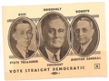 Roosevelt Illinois Coattail Campaign Card