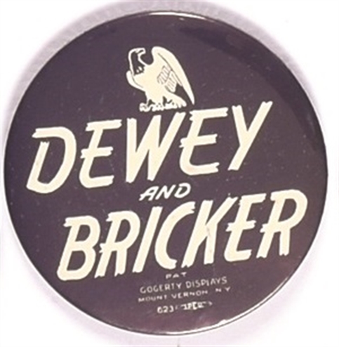Dewey and Bricker 1944 Celluloid