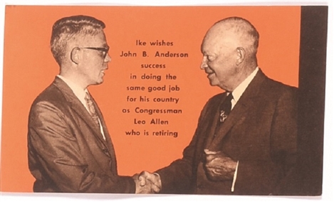 Eisenhower, Anderson Illinois Postcard