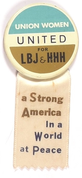 LBJ Union Women United Pin and Ribbon