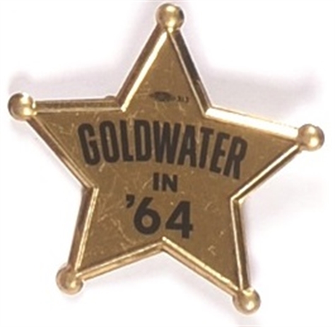Goldwater in 64 Sheriffs Badge Pin