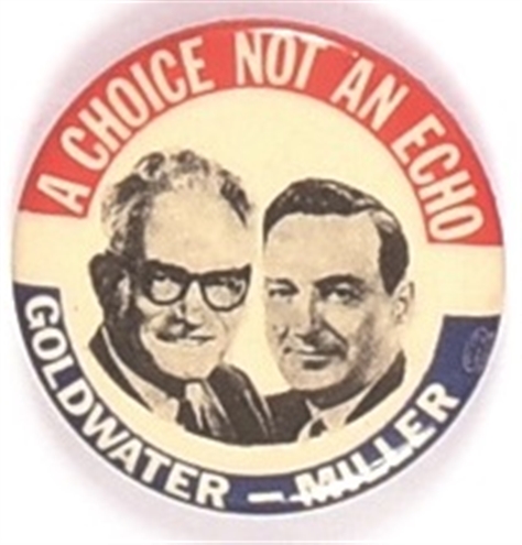 Goldwater, Miller Choice Not Echo