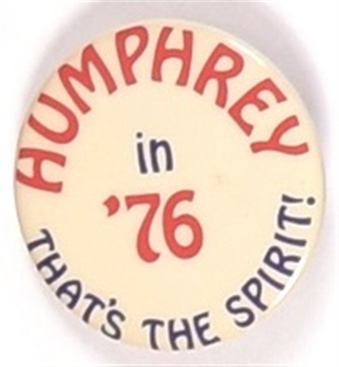 Humphrey Thats the Spirit!