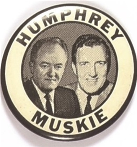 Humphrey, Muskie Black and White Jugate