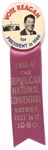 Vote Reagan Convention Pin and Ribbon
