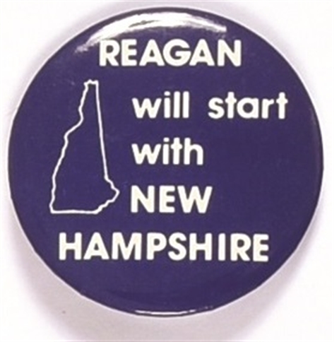 Reagan Will Start With New Hampshire