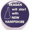 Reagan Will Start With New Hampshire