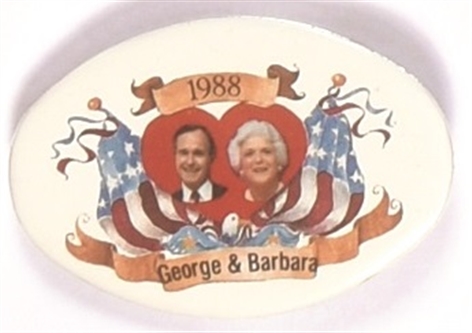George and Barbara Bush Oval Celluloid