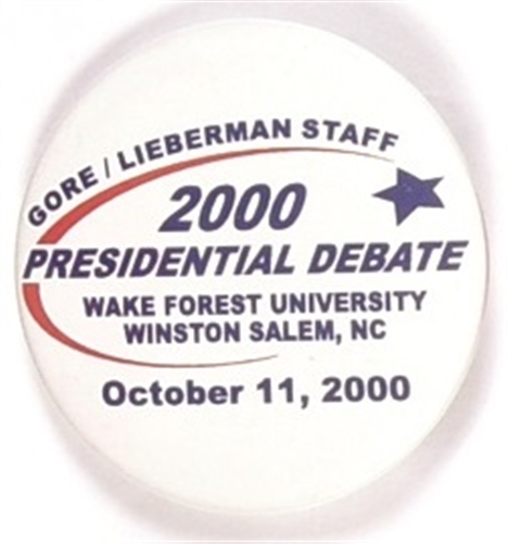 Gore Presidential Debate Staff Pin