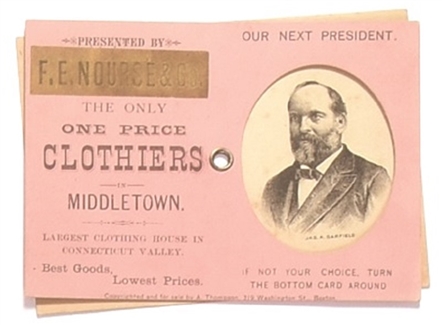 Garfield, Hancock Clothing Store Advertising Card