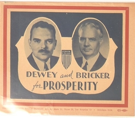 Dewey, Bricker Prosperity Sticker