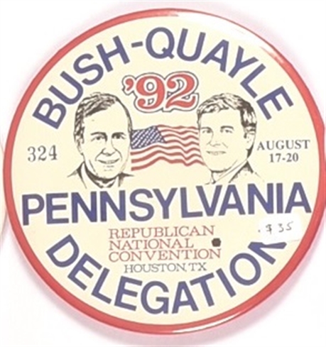 Bush, Quayle Pennsylvania Delegation