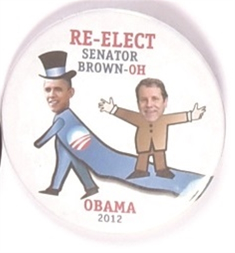 Obama, Brown Ohio Coattail Pin