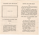 LaFollette the Candidates and the Klan