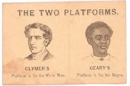 Pennsylvania Anti Black Campaign Card
