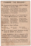 Pennsylvania Anti Black Campaign Card