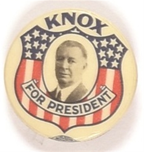 Knox for President Shield Pin