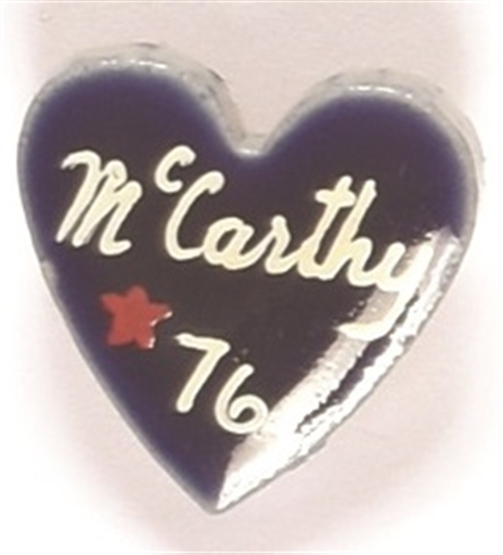McCarthy 1976 Heart Pinback