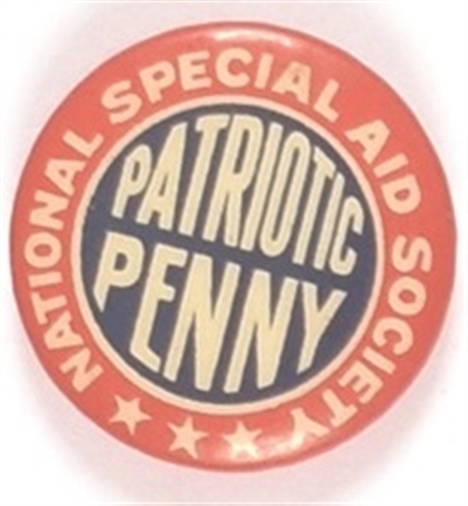 WW I Patriotic Penny Celluloid