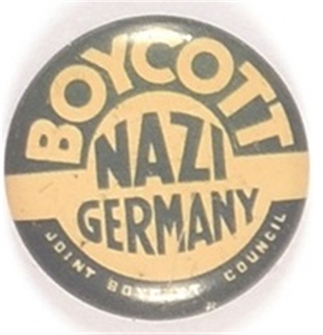 Boycott Nazi Germany Blue Litho