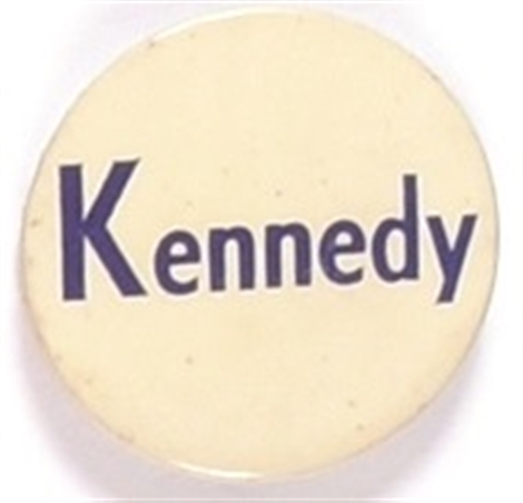 Robert Kennedy Blue and White Celluloid