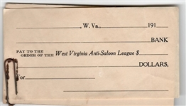 Anti Saloon League Pledge Card