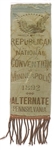 Harrison 1892 Convention Pennsylvania Alternate Ribbon